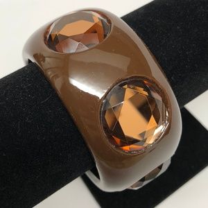 Brown Bracelet With Brown Rhinestone